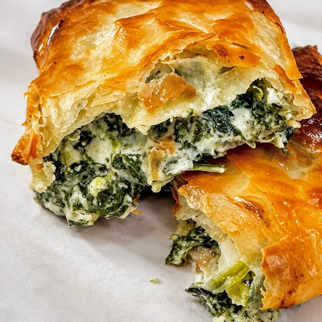 Homemade Spanakopita.