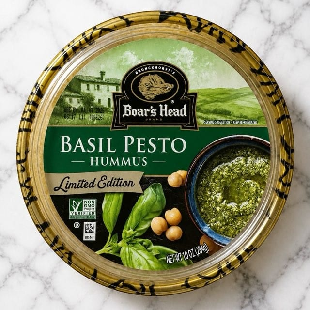 Basil Pesto Hummus.