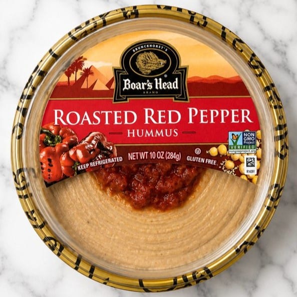 Roasted Red Pepper Hummus.